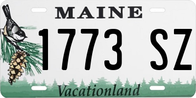 ME license plate 1773SZ