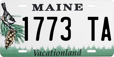 ME license plate 1773TA