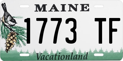 ME license plate 1773TF