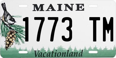 ME license plate 1773TM