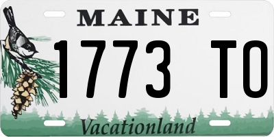 ME license plate 1773TO