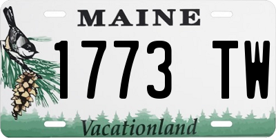 ME license plate 1773TW
