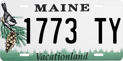 ME license plate 1773TY