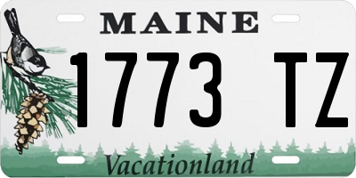 ME license plate 1773TZ