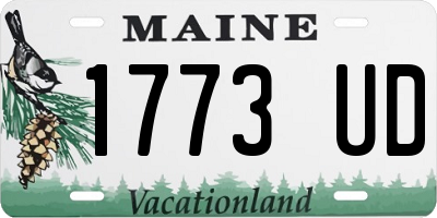 ME license plate 1773UD