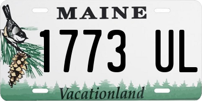 ME license plate 1773UL