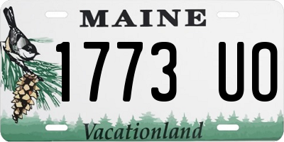 ME license plate 1773UO