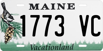 ME license plate 1773VC