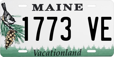 ME license plate 1773VE