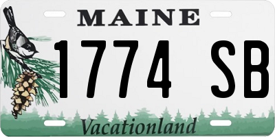 ME license plate 1774SB