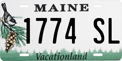 ME license plate 1774SL