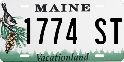 ME license plate 1774ST