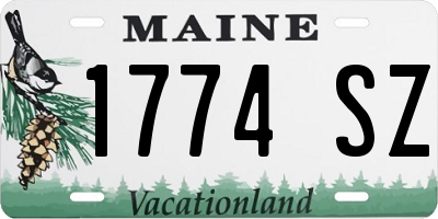 ME license plate 1774SZ