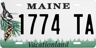 ME license plate 1774TA