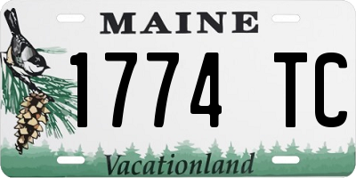 ME license plate 1774TC