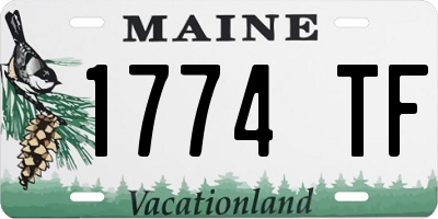 ME license plate 1774TF