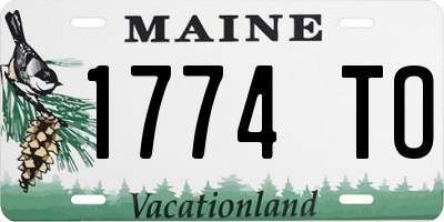 ME license plate 1774TO