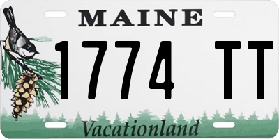 ME license plate 1774TT