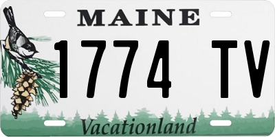 ME license plate 1774TV