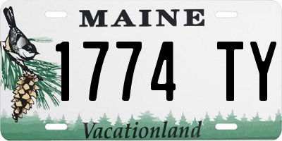 ME license plate 1774TY