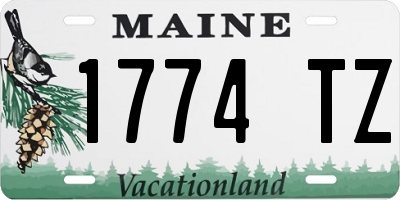 ME license plate 1774TZ