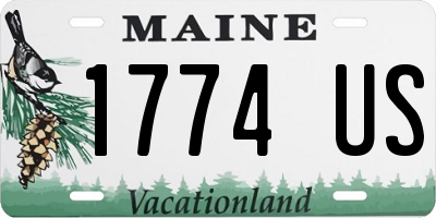 ME license plate 1774US