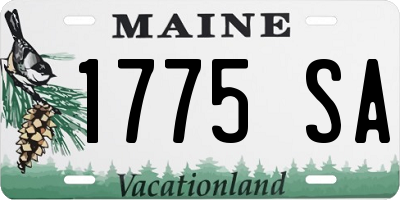 ME license plate 1775SA