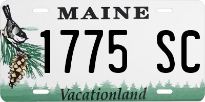 ME license plate 1775SC