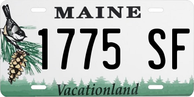 ME license plate 1775SF