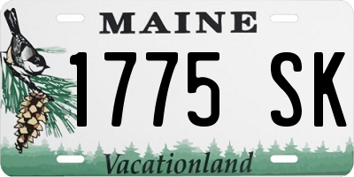 ME license plate 1775SK