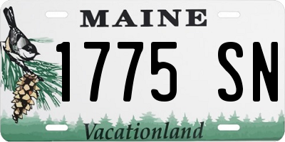 ME license plate 1775SN