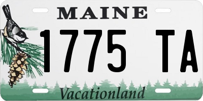 ME license plate 1775TA