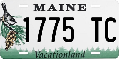 ME license plate 1775TC