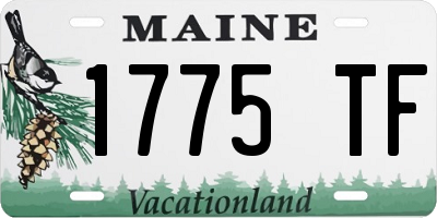 ME license plate 1775TF