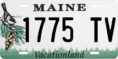 ME license plate 1775TV
