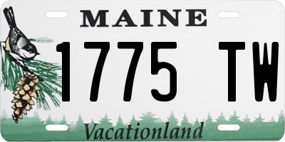 ME license plate 1775TW