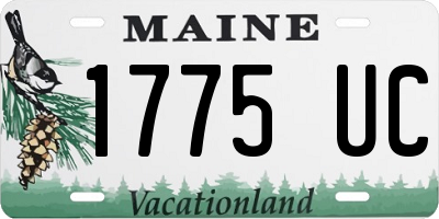 ME license plate 1775UC