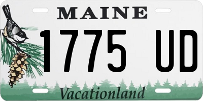 ME license plate 1775UD