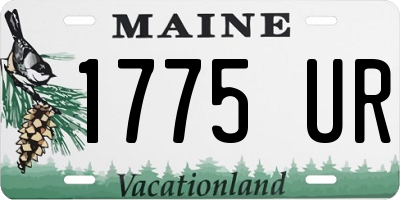 ME license plate 1775UR