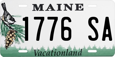 ME license plate 1776SA