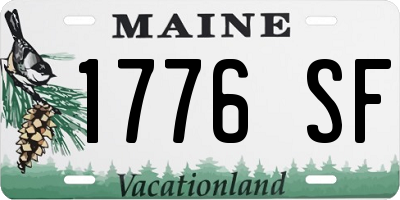 ME license plate 1776SF
