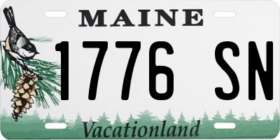 ME license plate 1776SN