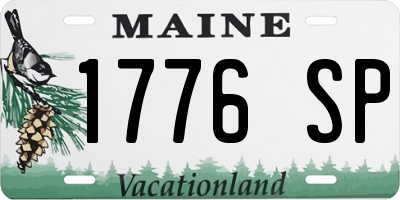 ME license plate 1776SP