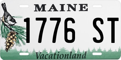 ME license plate 1776ST