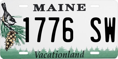 ME license plate 1776SW