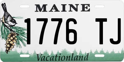 ME license plate 1776TJ