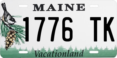 ME license plate 1776TK