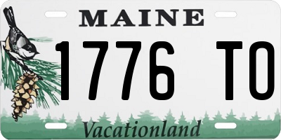 ME license plate 1776TO