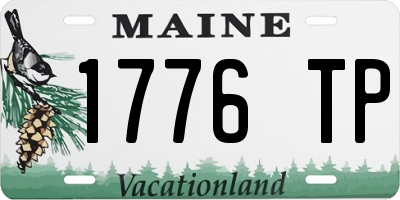 ME license plate 1776TP