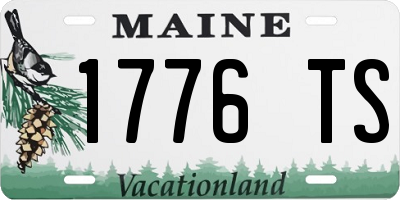 ME license plate 1776TS